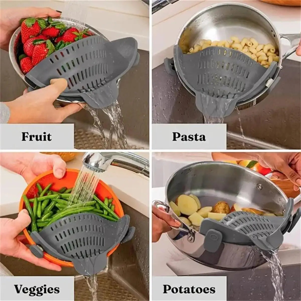 Adjustable Clip On Strainer