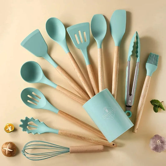 12-Piece Silicone Kitchen Utensils Set