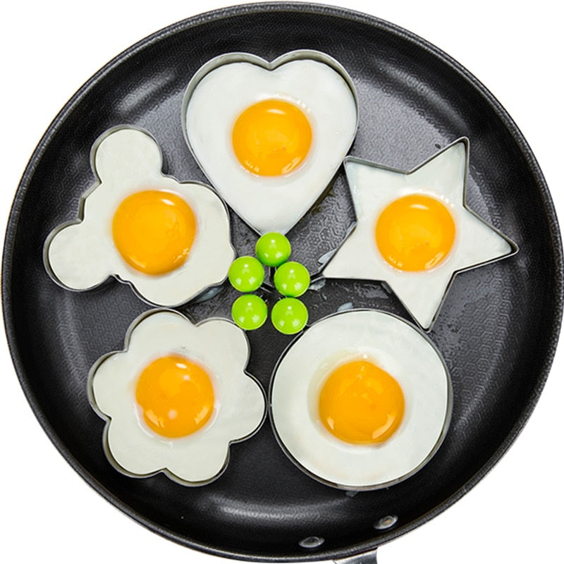 Stainless Steel 5Style Fried Egg Pancake Shaper