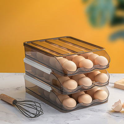 Automatic rolling egg box